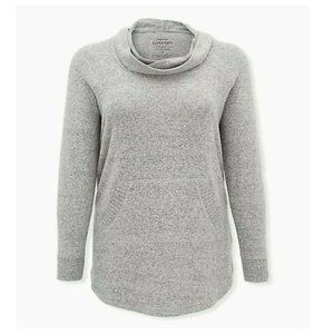 Torrid SUPER SOFT PLUSH LIGHT GREY Sweater top